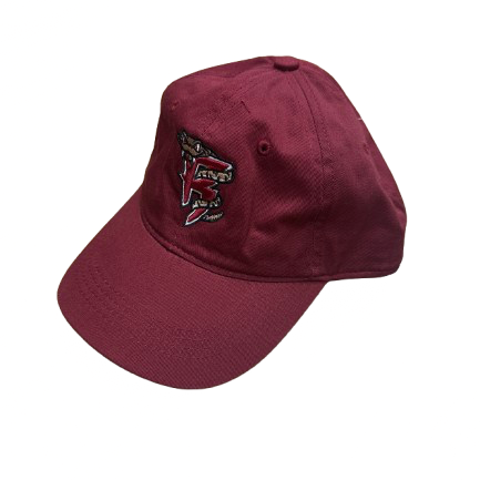 R Logo Burgundy Garment Washed Adjustable Hat