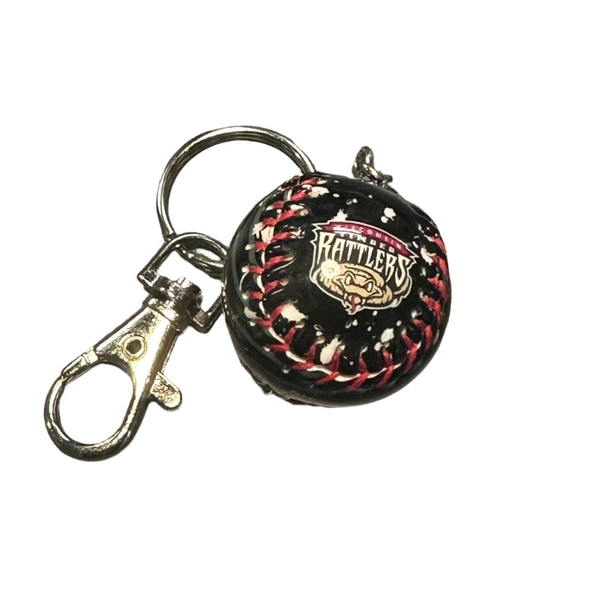 Black Baseball Keychain