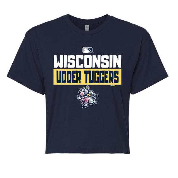 Udder Tuggers Bimm Ridder Navy Crop Tee