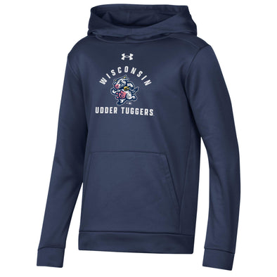 Udder Tuggers Under Armour Youth Navy Armour Fleece Pullover Hood