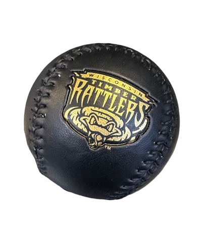 Timber Rattlers Black Baseball w/ Gold Debossed Logo