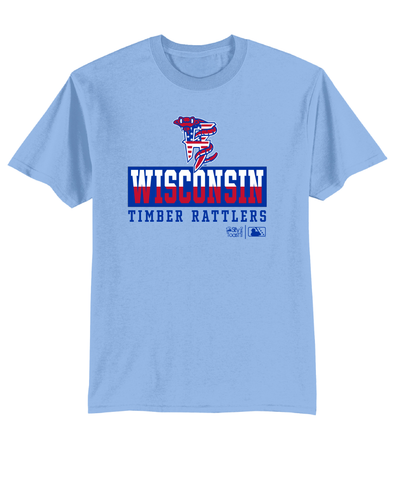 Timber Rattlers Freedom Wear Lt. Blue 4th of July Tee
