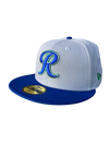 Tacoma Rainiers New Era 59Fifty Gray Royal Blue Green R Cap