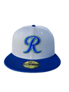 Tacoma Rainiers New Era 59Fifty Gray Royal Blue Green R Cap