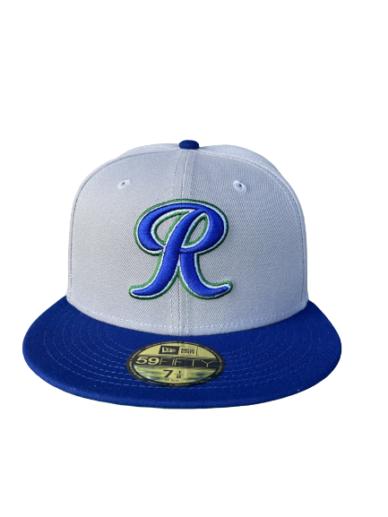 Tacoma Rainiers New Era 59Fifty Gray Royal Blue Green R Cap