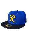 Tacoma Rainiers New Era 59Fifty Royal Yellow R City Cap