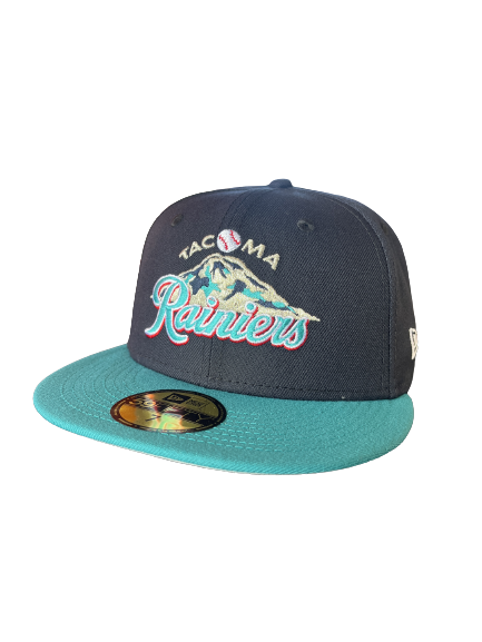 Tacoma Rainiers New Era 59Fifty Navy Teal Classic Mountain Cap