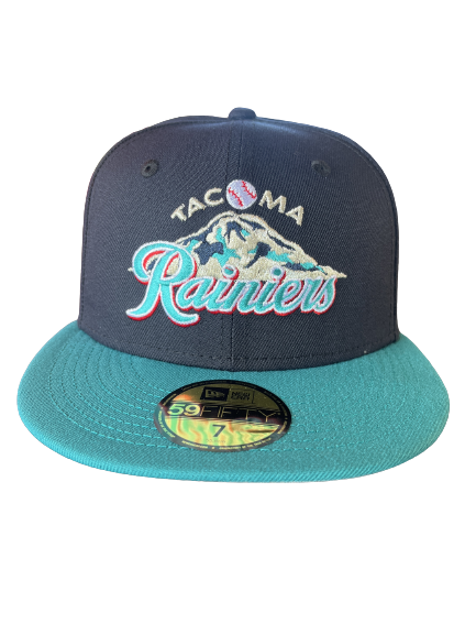 Tacoma Rainiers New Era 59Fifty Navy Teal Classic Mountain Cap