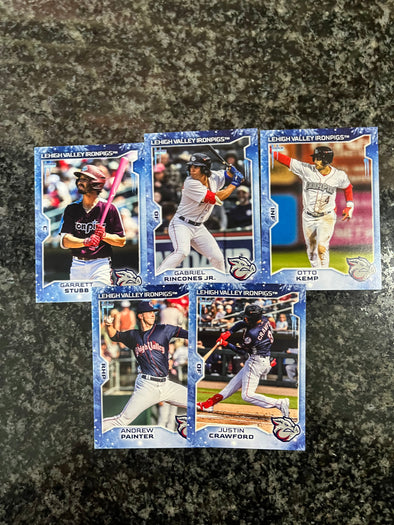 Lehigh Valley IronPigs 2025 Holiday Team Set of 5 Trading Cards