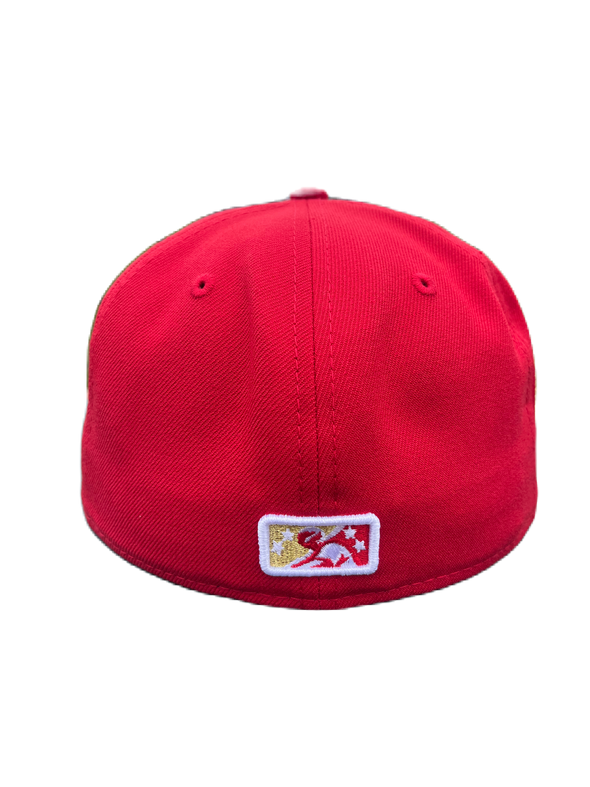 Tacoma Rainiers New Era 59Fifty Red Gold R Cap