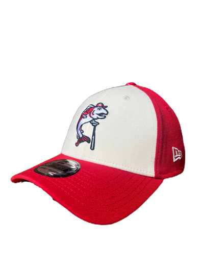 Tacoma Rainiers New Era 39Thirty Red Cream Slammin' Sam Cap