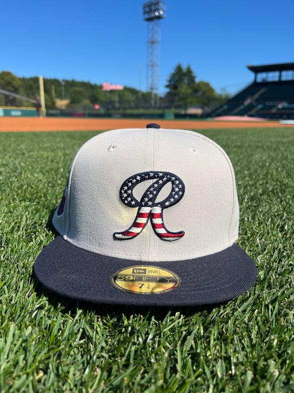 Tacoma Rainiers New Era 59Fifty Stone 2024 Stars & Stripes Cap