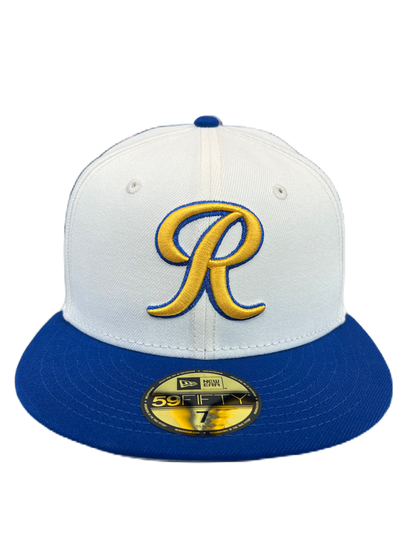 Tacoma Rainiers New Era 59Fifty Chrome Royal R Cap