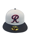 Tacoma Rainiers New Era 59Fifty Gray Navy R Cap