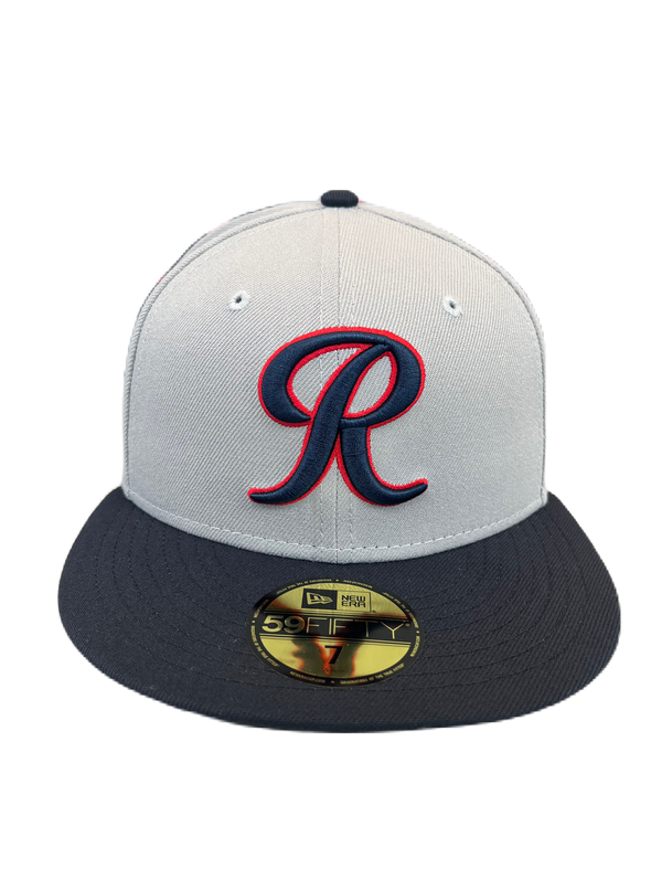 Tacoma Rainiers New Era 59Fifty Gray Navy R Cap