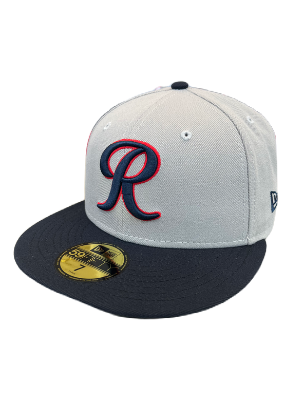 Tacoma Rainiers New Era 59Fifty Gray Navy R Cap