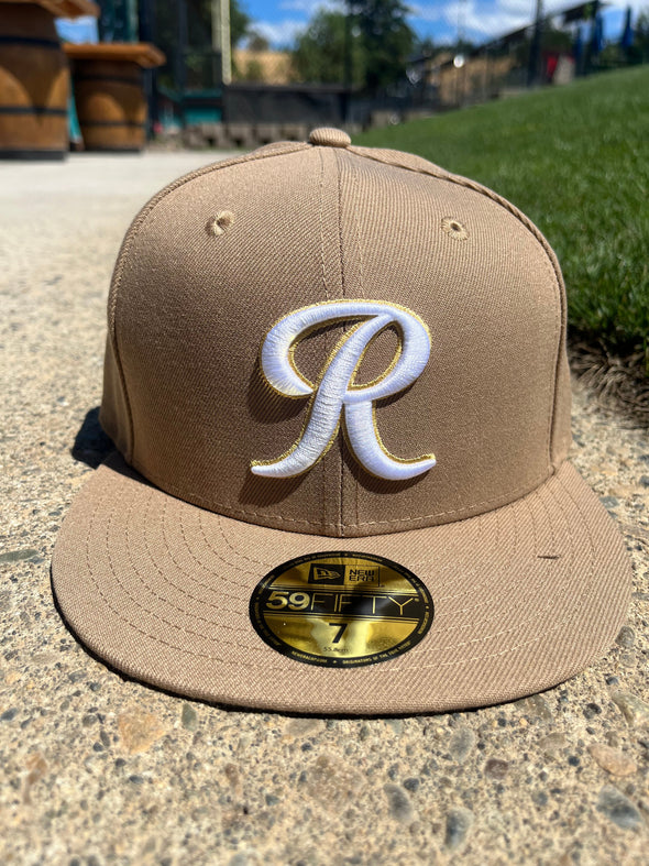 Tacoma Rainiers New Era 59Fifty Khaki White R Cap