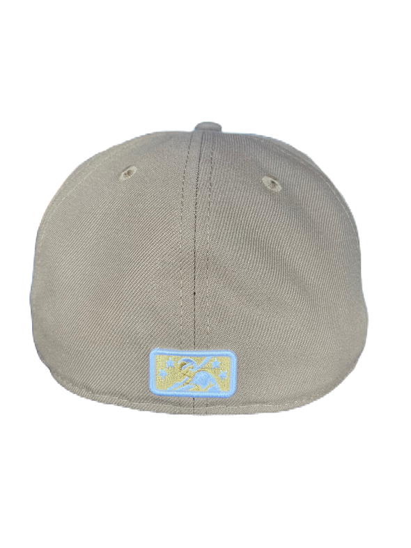 Tacoma Rainiers New Era 59Fifty Khaki White R Cap