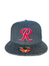 Tacoma Rainiers New Era 59Fifty Heather Black Red R Cap