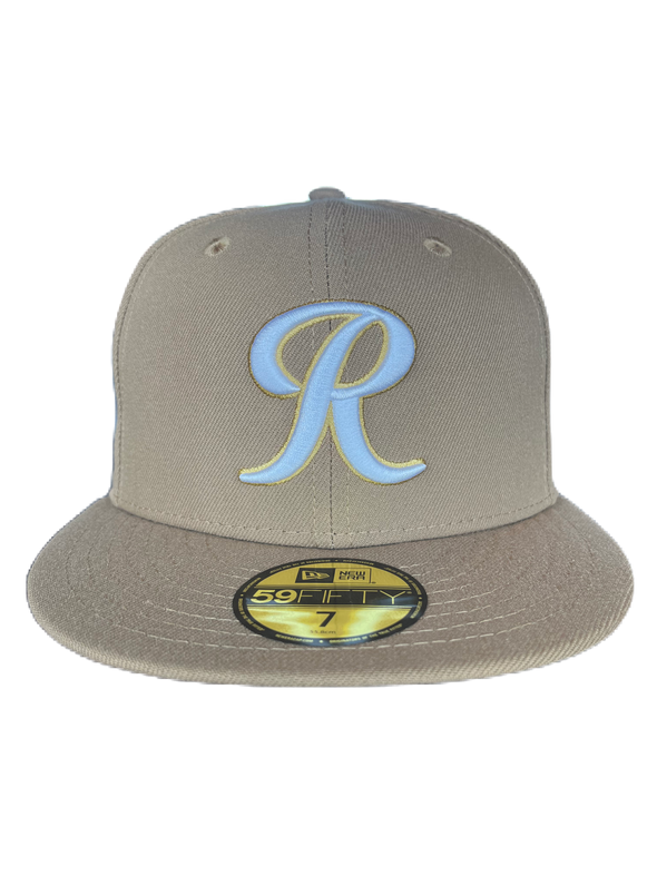 Tacoma Rainiers New Era 59Fifty Khaki White R Cap