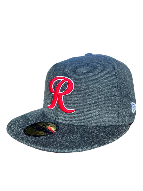 Tacoma Rainiers New Era 59Fifty Heather Black Red R Cap