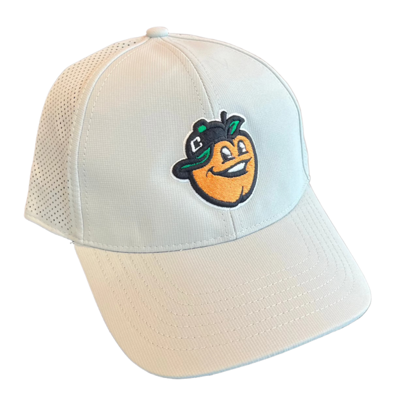 Light Grey Peach Head Velcro Hat