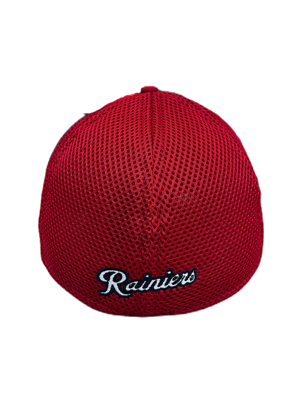 Tacoma Rainiers New Era 39Thirty Red Chrome Slammin' Sam