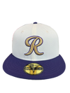 Tacoma Rainiers New Era 59Fifty Chrome Purple R Cap