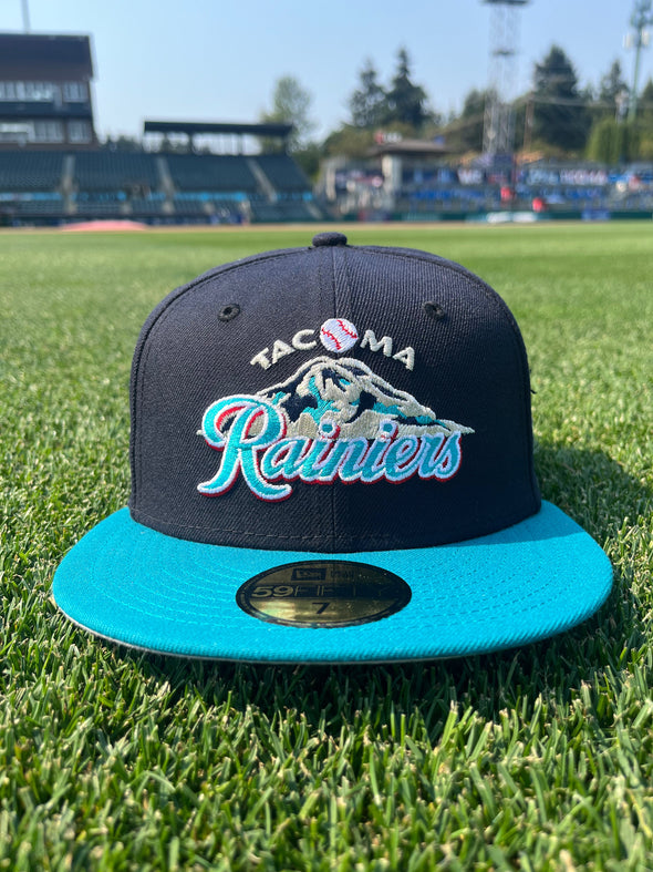 Tacoma Rainiers New Era 59Fifty Navy Teal Classic Mountain Cap