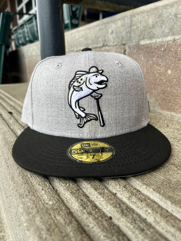 Tacoma Rainiers New Era 59Fifty Heather Gray Black Slammin' Sam Cap