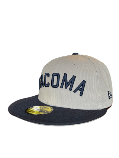 Tacoma Rainiers New Era 59Fifty Gray Navy Tacoma PCL Cap