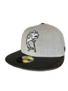 Tacoma Rainiers New Era 59Fifty Heather Gray Black Slammin' Sam Cap