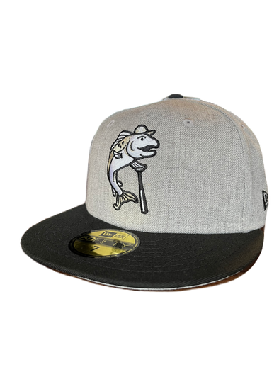 Tacoma Rainiers New Era 59Fifty Heather Gray Black Slammin' Sam Cap