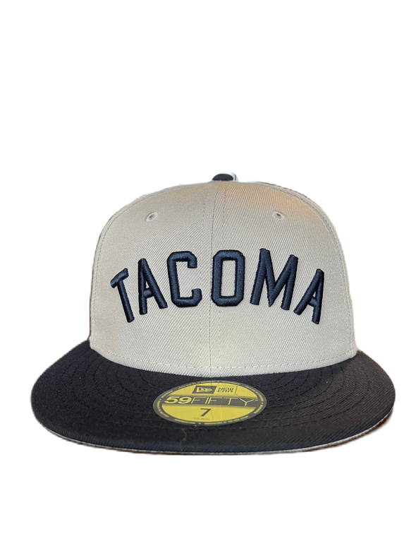 Tacoma Rainiers New Era 59Fifty Gray Navy Tacoma PCL Cap