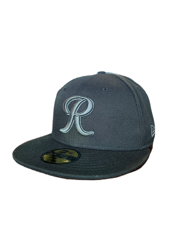 Tacoma Rainiers New Era 59Fifty Black Metallic R Cap