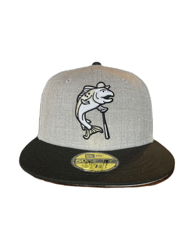 Tacoma Rainiers New Era 59Fifty Heather Gray Black Slammin' Sam Cap