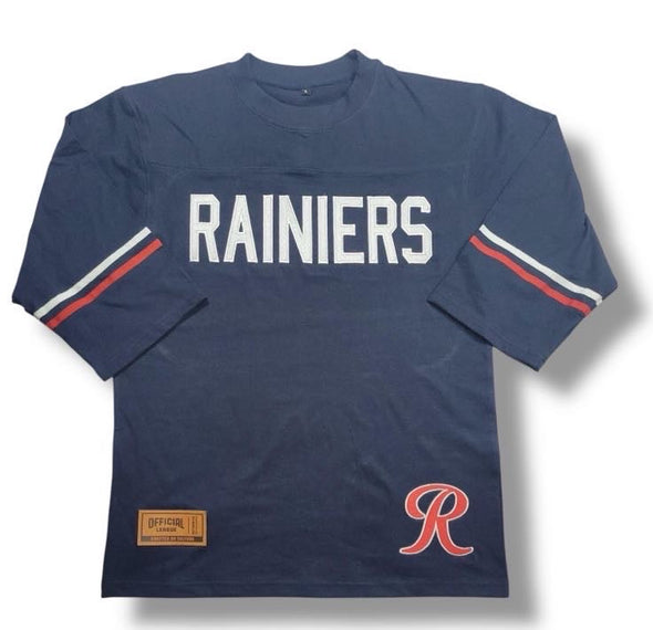Tacoma Rainiers Official League Navy Footbal Shirsey