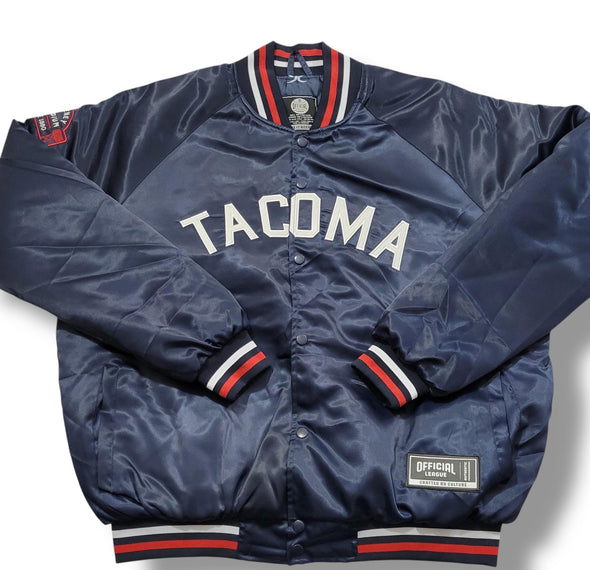 Tacoma Rainiers Official League Navy Satin Jacket