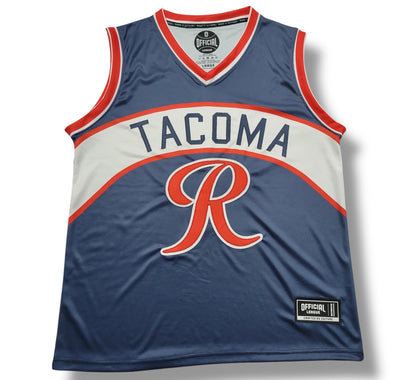 Tacoma Rainiers Official League Navy Youth Basketball Jersey