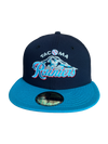 Tacoma Rainiers New Era 59Fifty Navy Teal Classic Mountain Cap