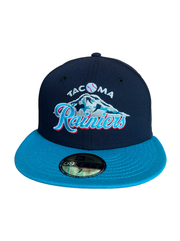 Tacoma Rainiers New Era 59Fifty Navy Teal Classic Mountain Cap