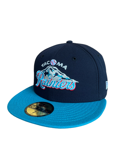 Tacoma Rainiers New Era 59Fifty Navy Teal Classic Mountain Cap