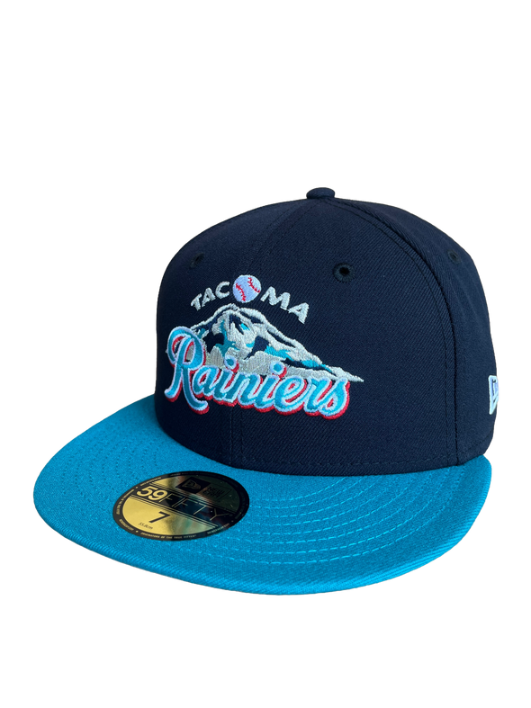 Tacoma Rainiers New Era 59Fifty Navy Teal Classic Mountain Cap