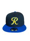 Tacoma Rainiers New Era 9Fifty Black Royal Yellow R Snapback Cap