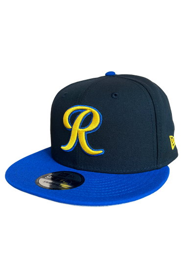 Tacoma Rainiers New Era 9Fifty Black Royal Yellow R Snapback Cap