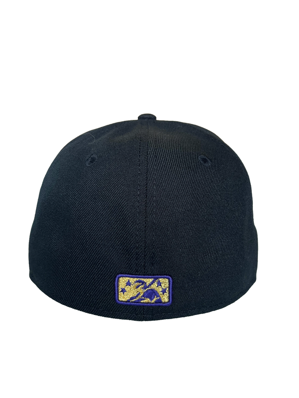 Tacoma Rainiers New Era 59Fifty Black Gold R Cap
