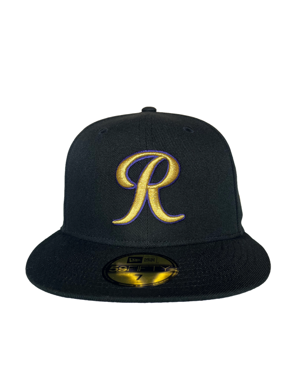 Tacoma Rainiers New Era 59Fifty Black Gold R Cap