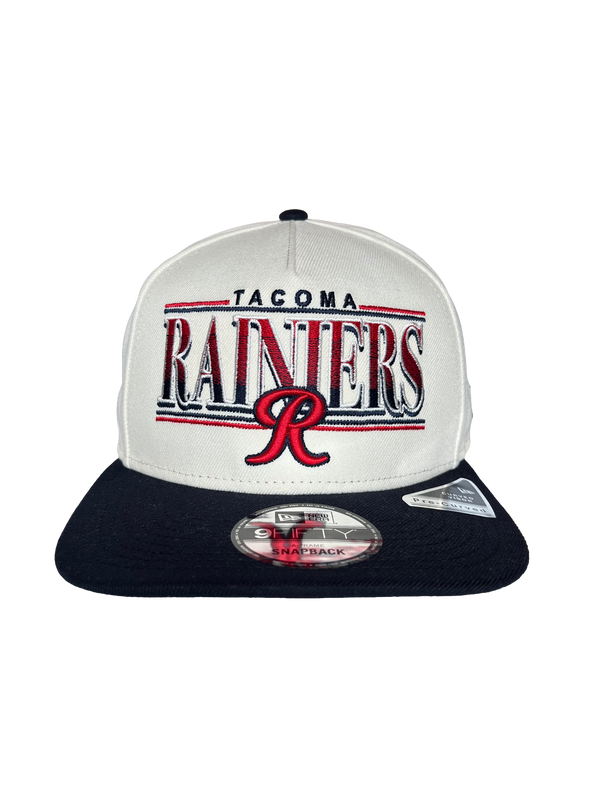Tacoma Rainiers New Era 9Fifty A-Frame Chrome Navy Block Snapback