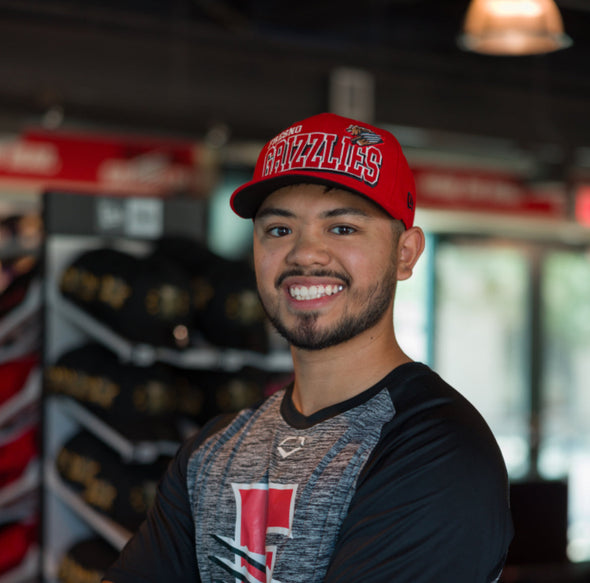 Red Grizzlies Lettering Snapback