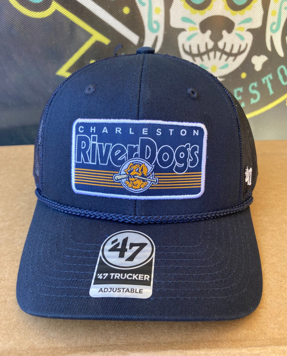 Charleston RiverDogs Navy Carver Rope 47 Trucker